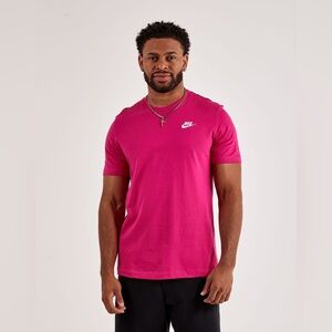 The Nike tee Hot Pink embroidered logo short sleeve shirt Mens Large